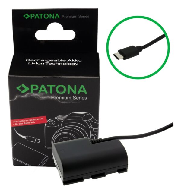 Premium USB-C Input battery adapter Canon LP-E6P LPE6P EOS R5 R5 Mark II R6 /R6 Mark II